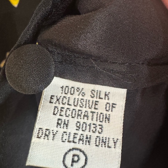 Bob Mackie wearable art 100% silk sheer
shirt size small - Picture 4 of 4